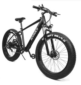 SIVROCK Electric Bike For Adults, 26 X 4.0 Inch Fat Tire Electric Mountain Bicycle, 1000W Motor 48V 15Ah Ebike With Professional 7 Speed, Hidden Lithi