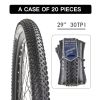 20 PACK Foldable mountain Bike Tire, 29x2.10 inch 25 pieces , Durable Mountain Bike Tire, , Fasting Rolling, More Grip, Puncture-Resistant, Black/Crea