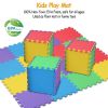 16Pcs Kids Puzzle Exercise Play Mat Interlocking Non-Toxic EVA Floor Mat Multi-Color Anti-Skid Playmat