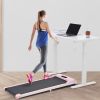 2 in 1 Under Desk Electric Treadmill 2.5HP, with Bluetooth APP and speaker, Remote Control, Display, Walking Jogging Running Machine Fitness Equipment