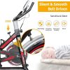 Exercise Stationary Bike 330 Lbs Weight Capacity, Spin Indoor Cycling Bike with LCD Monitor and Comfortable Seat Cushion for Home Gym Cardio Fitness T