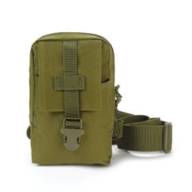 Sports Climbing Portable Outdoor Camouflage Shoulder Messenger Bag (Color: green)