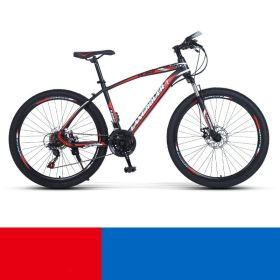 Shock Absorbing Bike Outdoor Riding Variable Speed Cross-country (Option: Black and red spoke wheel-26inch 21speed)