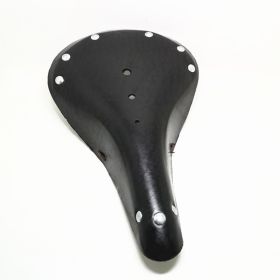 Mountain Bike Seat Bicycle Seat Cowhide Seat (Color: Black)