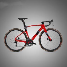 Fully Hidden Carbon Fiber Disc Brake Road Car Variable Speed Sports Racing (Option: Red-45cm)