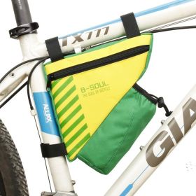 Bicycle Bag Triangle Bag Beam Bag Mountain Bike Water Bottle Bag (Color: Yellow)