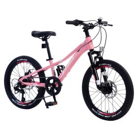 Mountain Bike for Girls and Boys Mountain 20 inch shimano 7-Speed bike (Color: as Pic)