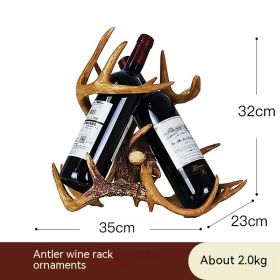 Home Living Room Creative Oblique Red Wine Rack Shelf (Option: YSY007 Antlers Wine Rack)